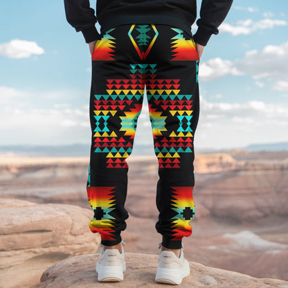 Tribal Aztec Pattern Sweatpants for Men & Women 24