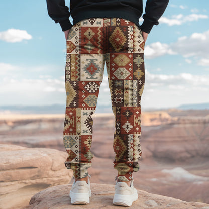 Tribal Aztec Pattern Sweatpants for Men & Women 23