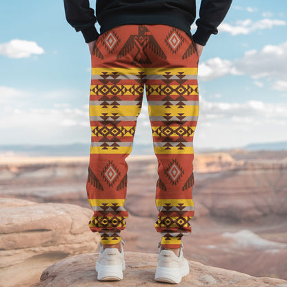 Tribal Aztec Pattern Sweatpants for Men & Women 16
