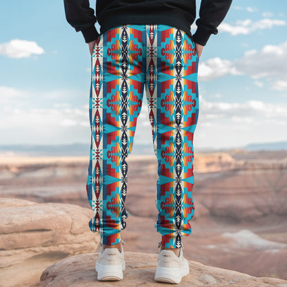 Tribal Aztec Pattern Sweatpants for Men & Women 04