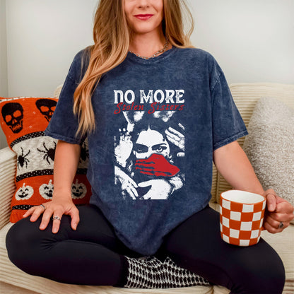 No More Stolen Sisters - Indigenous Women Red Hand Unisex Mineral Washed T-Shirt