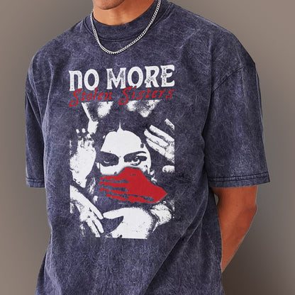 No More Stolen Sisters - Indigenous Women Red Hand Unisex Mineral Washed T-Shirt