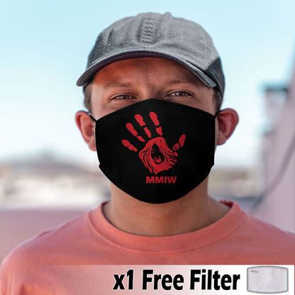 Face Mask Bandana Red Hand - Justice For Missing And Murdered Indigenous