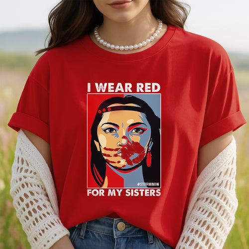 I Wear Red For My Grandchildren MMIW Unisex T-Shirt