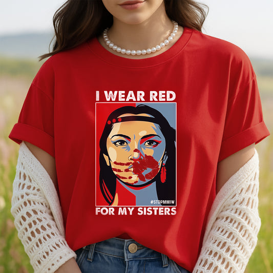 I Wear Red For My Grandchildren MMIW Unisex T-Shirt