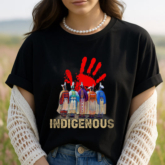 MMIW Indigenous Woman Red Hand Together Shirt Unisex T-Shirt/Hoodie/Sweatshirt