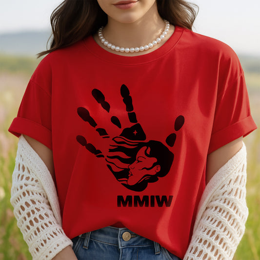 MMIW Red Hand Indigenous Owned Shirt Unisex T-Shirt