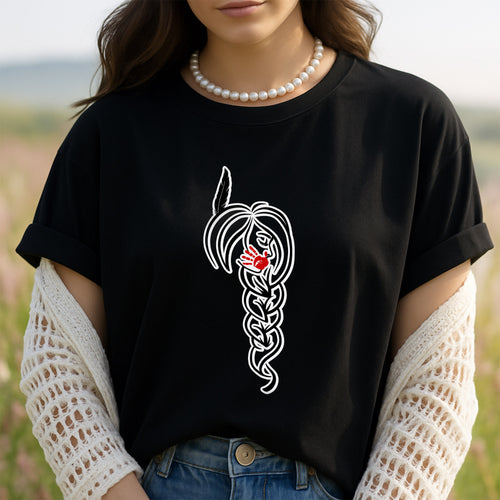 MMIW I Wear Red For My Sister, No More Stolen Sisters Red Hand Unisex T-Shirt/Hoodie/Sweatshirt