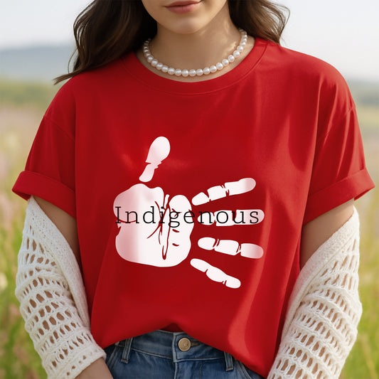 MMIW Indigenous Woman White Hand Unisex T-Shirt/Hoodie/Sweatshirt