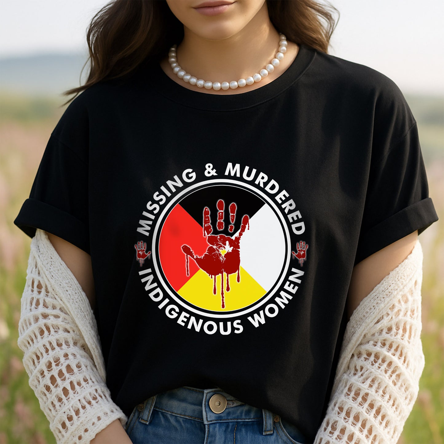 MMIW Gray Hand Circle Four Color Unisex T-Shirt/Hoodie/Sweatshirt