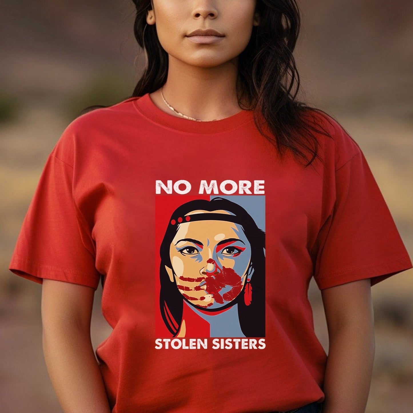 MMIW No More Stolen Sisters Red Hand Unisex T-Shirt