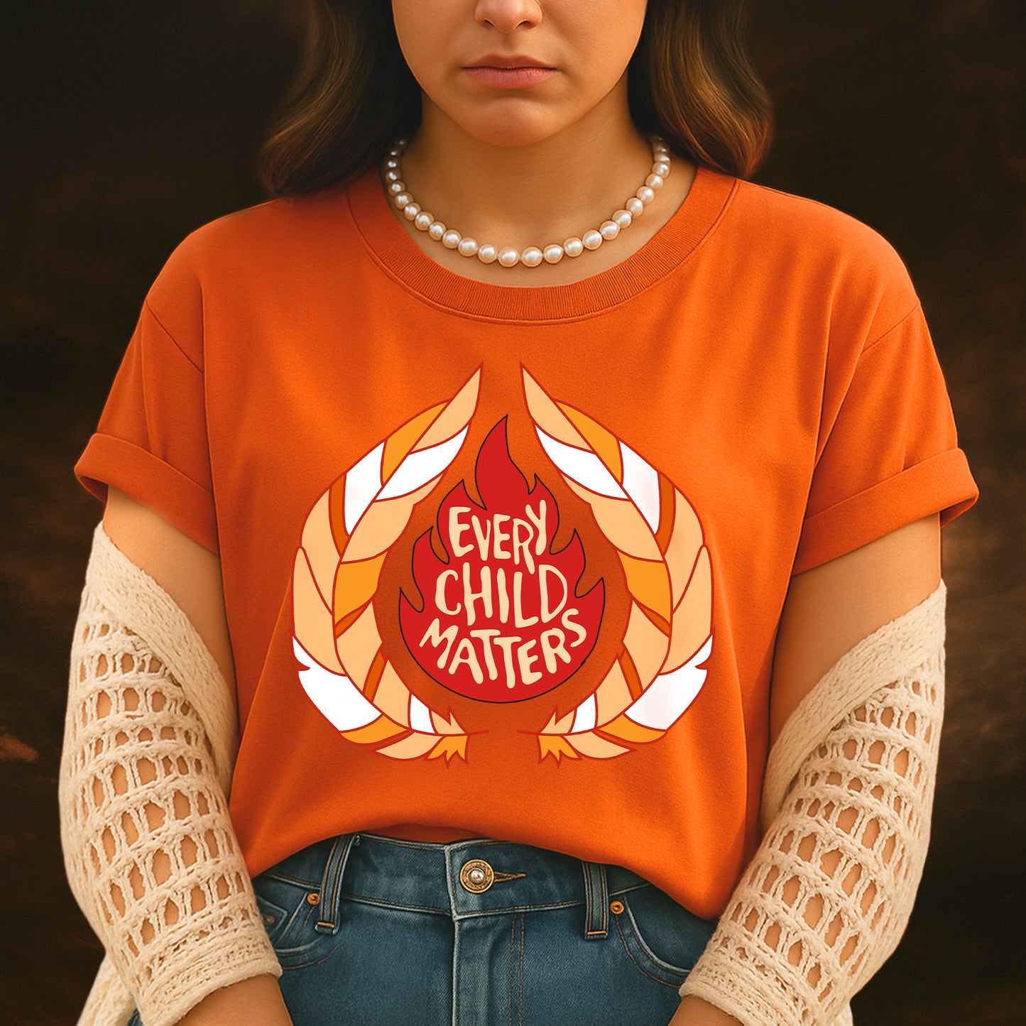 Every Child Matters Fire Orange Shirt Day Unisex T-Shirt/Hoodie/Sweatshirt