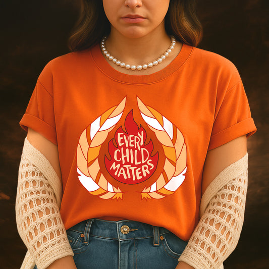 Every Child Matters Fire Orange Shirt Day Unisex T-Shirt/Hoodie/Sweatshirt