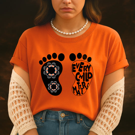 Every Child Matters Foot Black And Orange Together Unisex T-Shirt/Hoodie/Sweatshirt