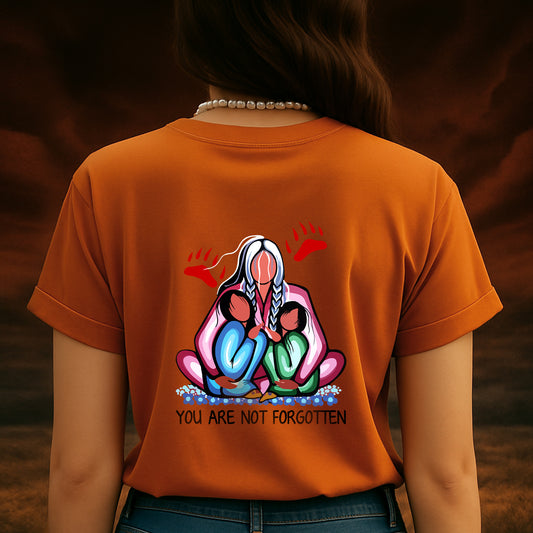 Every Child Matters Grandma With Grandniece Orange Shirt Day Unisex Back T-Shirt/Hoodie/Sweatshirt