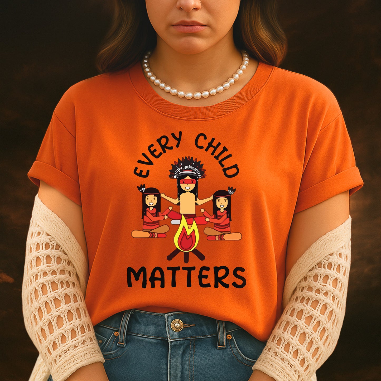 Every Child Matters Indigenous Awareness Children Together Orange Shirt Day Unisex T-Shirt/Hoodie/Sweatshirt