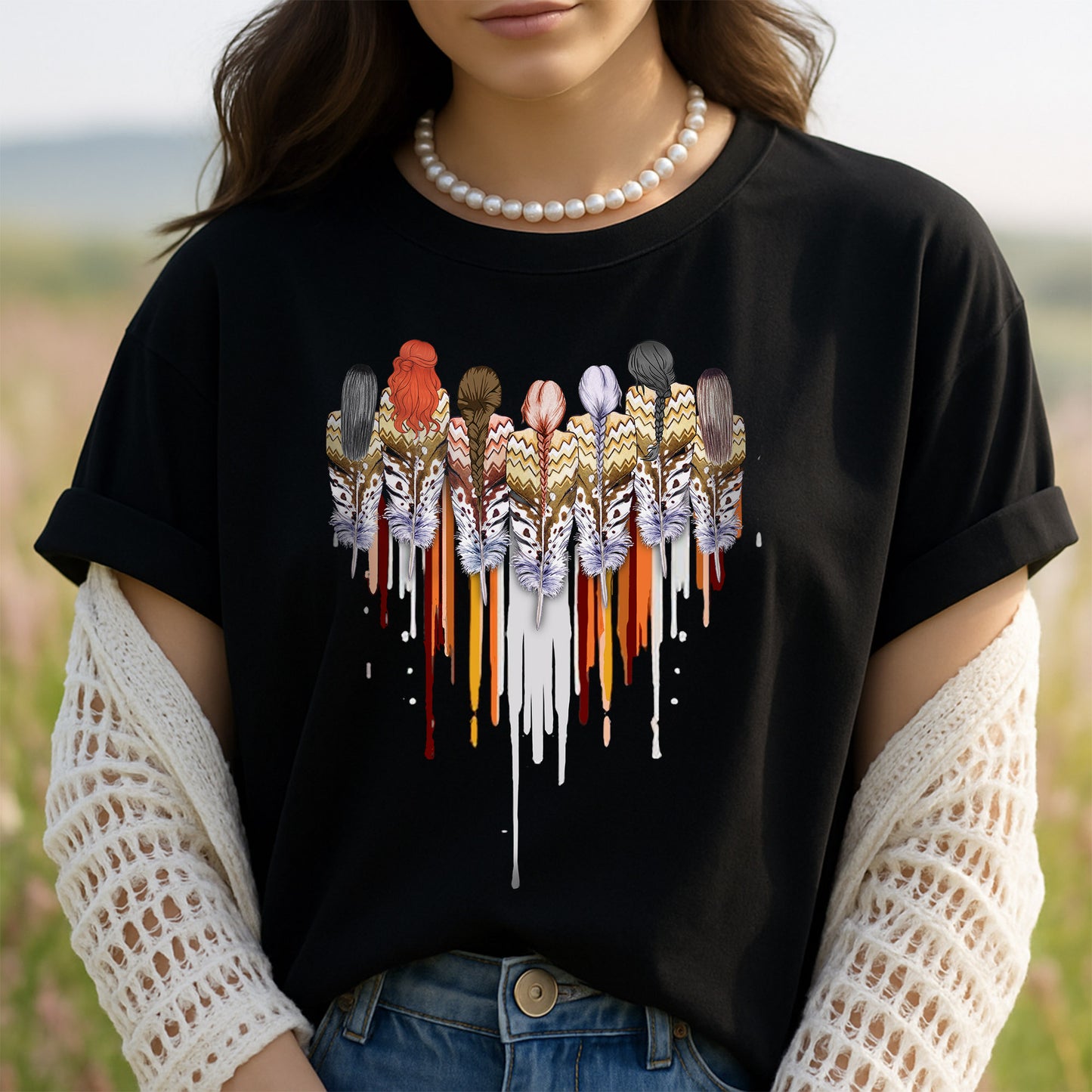 MMIW Women Heather Gray Hand Together Feather Heart Unisex T-Shirt/Hoodie/Sweatshirt