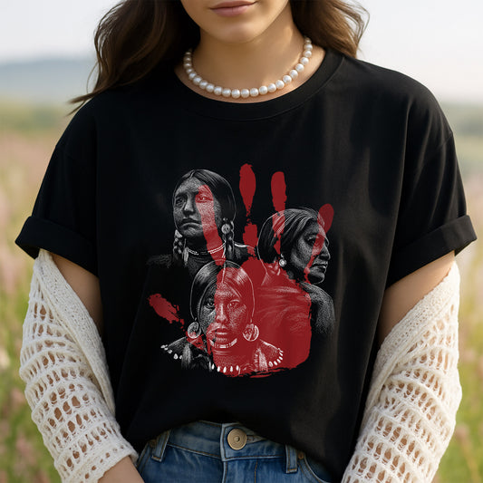 MMIW No More Stolen Sisters Red Hand Unisex T-Shirt/Hoodie/Sweatshirt