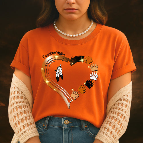 Every Child Matters Paws Of Heart Native American Unisex T-Shirt/Hoodie/Sweatshirt