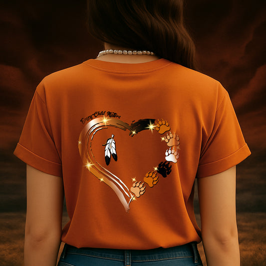 Every Child Matters Paws Of Heart Shirt Unisex Back T-Shirt/Hoodie/Sweatshirt