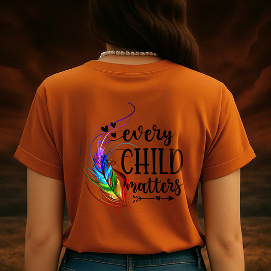 Every Child Matters Native Feathers Unisex Back T-Shirt/Hoodie/Sweatshirt