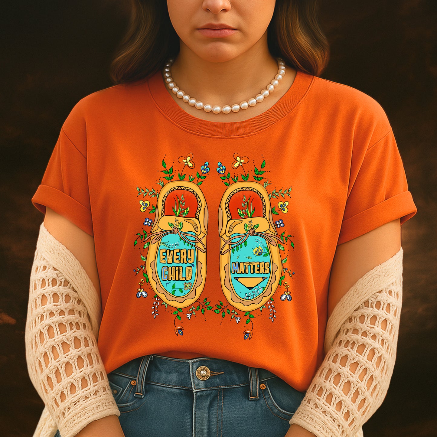 Every Child Matters Shoes Indigenous Orange Shirt Day Unisex T-Shirt/Hoodie/Sweatshirt