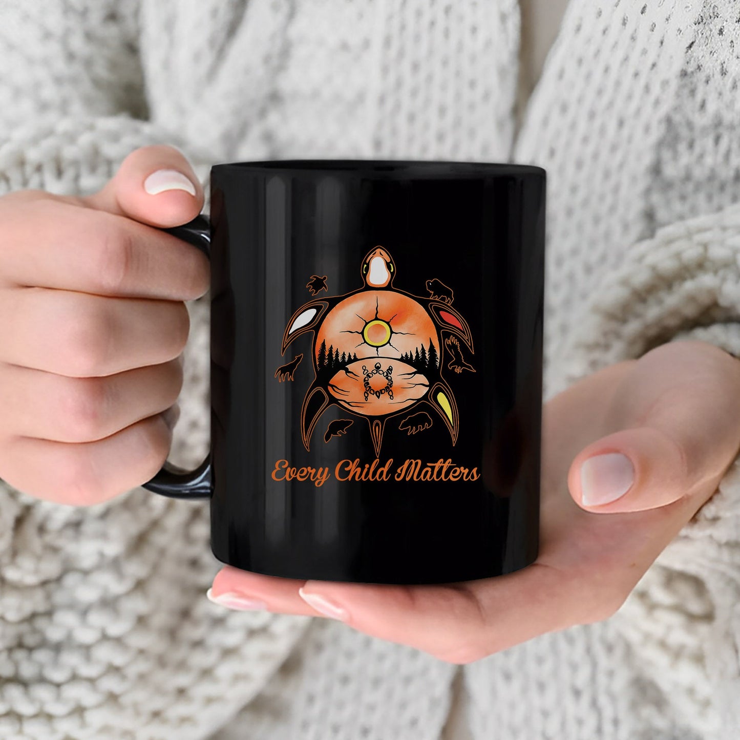 Every Child Matters Turtle For Orange Shirt Day Ceramic Coffee Mug