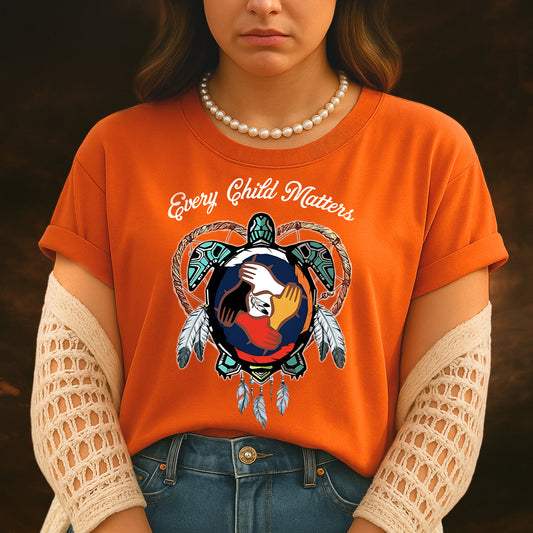 Every Child Matters Turtle Hand Together Native American Unisex T-Shirt/Hoodie/Sweatshirt