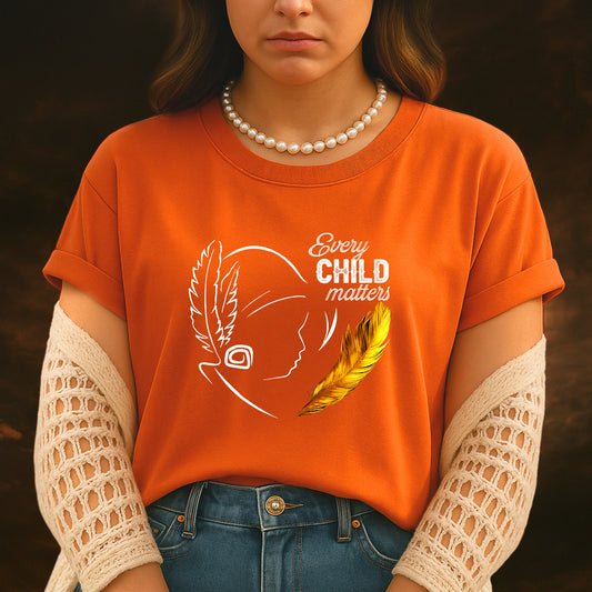Every Child Matters Native Feather For Orange Shirt Day Unisex T-Shirt/Hoodie/Sweatshirt 290