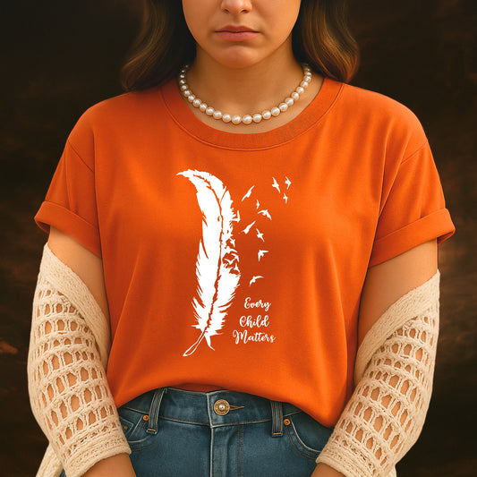 Every Child Matters Bird Feather For Orange Shirt Day Unisex T-Shirt/Hoodie/Sweatshirt 296