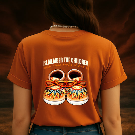 Every Child Matters Shoes Indigenous Orange Shirt Day Unisex Back T-Shirt/Hoodie/Sweatshirt