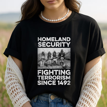 Native American Homeland Security Fighting Terrorism Since 1492 Four Man Fighting Unisex T-Shirt/Hoodie/Sweatshirt