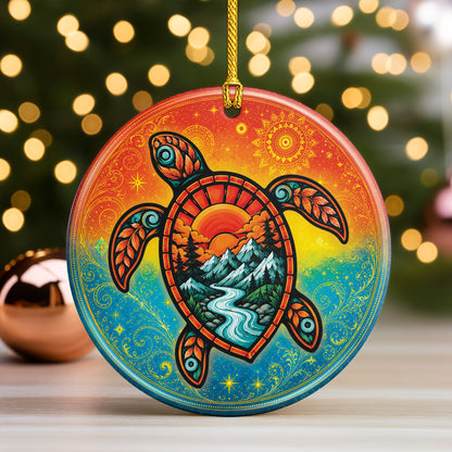 Spirit Animals Christmas Ornament Native Inspired Ceramic Holiday Decoration Gift