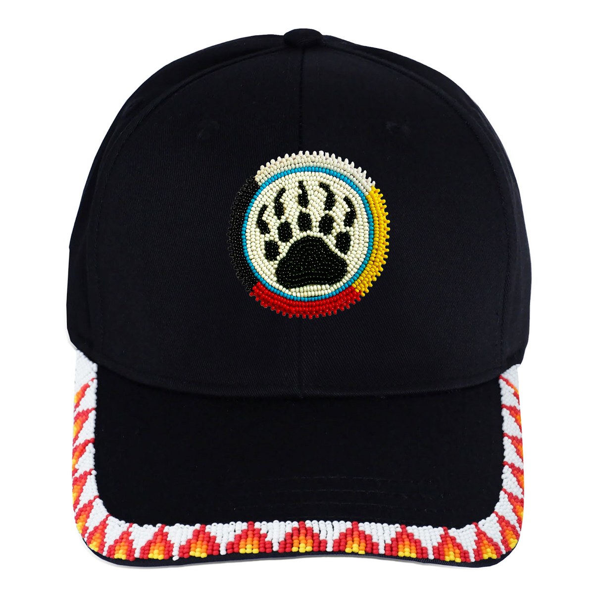 MMIW Feathers Cotton Unisex Baseball Cap With Beaded Patch Brim Native American Style