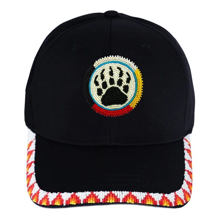 MMIW Feathers Cotton Unisex Baseball Cap With Beaded Patch Brim Native American Style