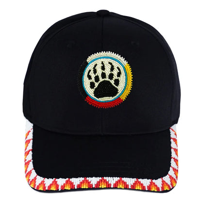 MMIW Feathers Cotton Unisex Baseball Cap With Beaded Patch Brim Native American Style