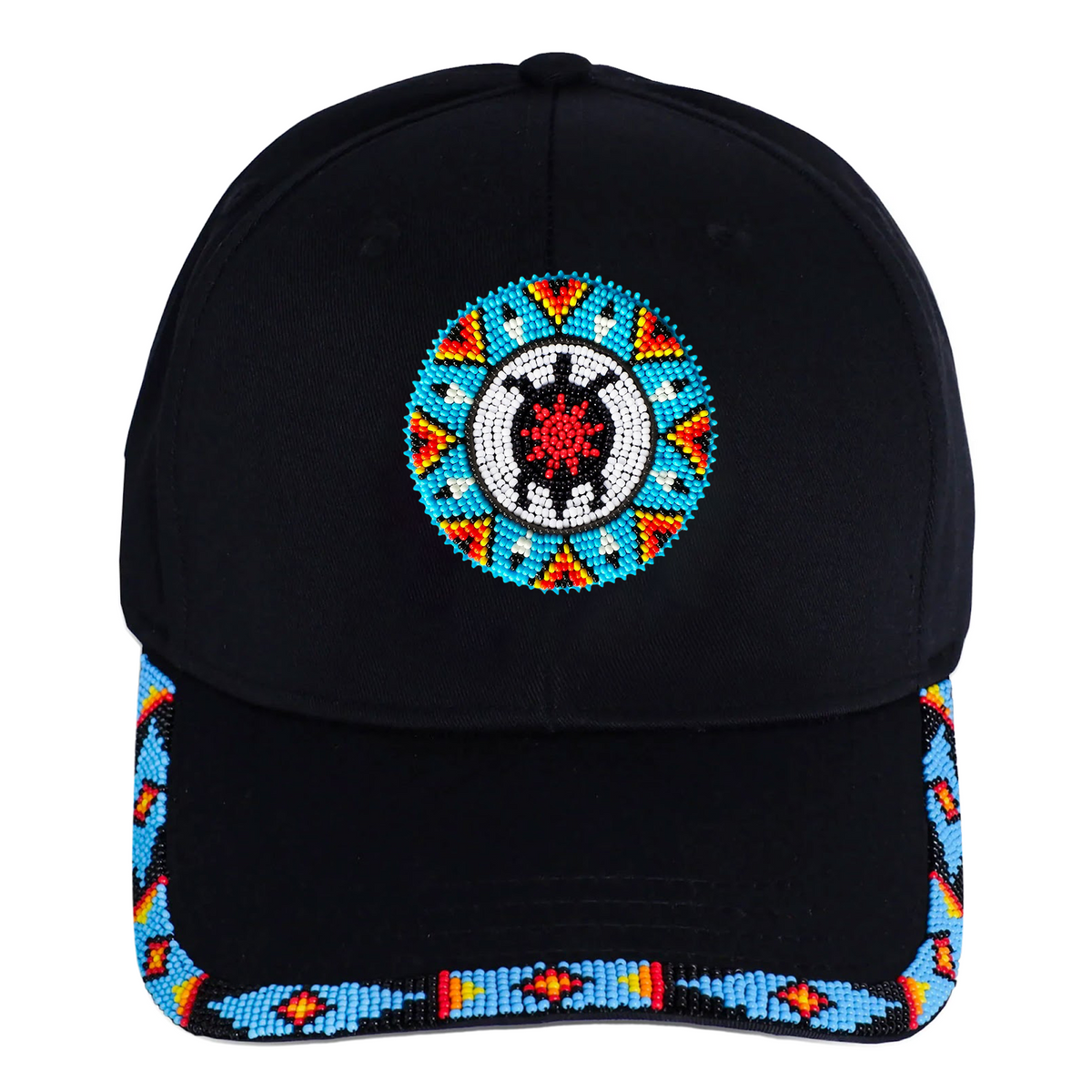 MMIW Feathers Cotton Unisex Baseball Cap With Beaded Patch Brim Native American Style
