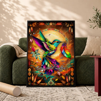 Every Child Matters Hummingbird Canvas - Indigenous Wall Art