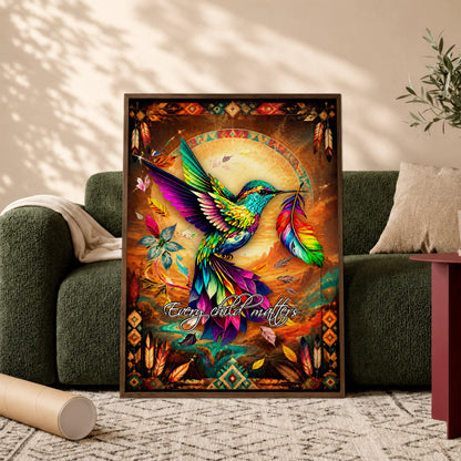 Every Child Matters Hummingbird Canvas - Indigenous Wall Art