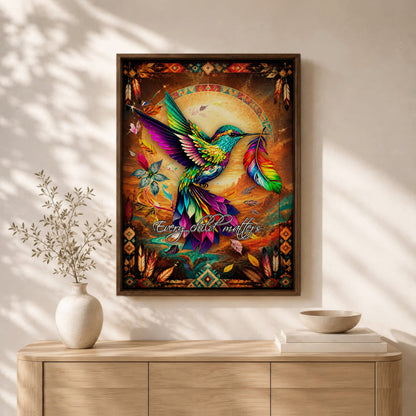 Every Child Matters Hummingbird Canvas - Indigenous Wall Art