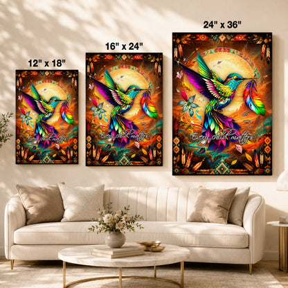 Every Child Matters Hummingbird Canvas - Indigenous Wall Art