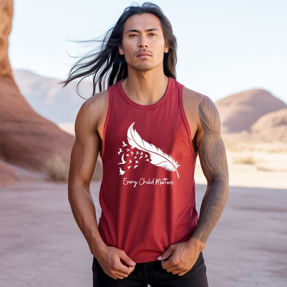 Every Child Matters Feather Flying Birds Design For Orange Shirt Day Unisex Tank Top
