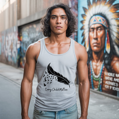 Every Child Matters Feather Flying Birds Design For Orange Shirt Day Unisex Tank Top