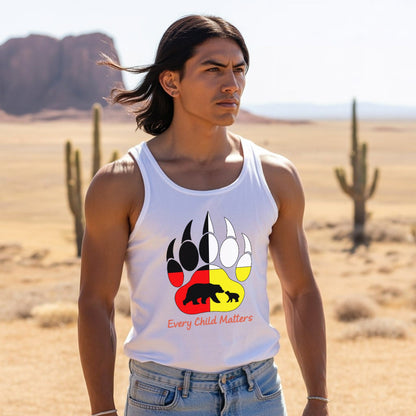 Every Child Matters Bear Paw Indigenous Pride Unisex Tank Top