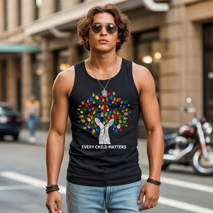 Every Child Matters Handprint Tree For Orange Shirt Day Unisex Tank Top