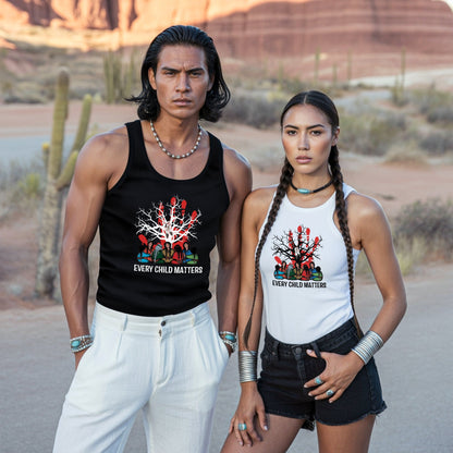 Every Child Matters Indigenous Roots Red Hand Design For Orange Shirt Day Unisex Tank Top