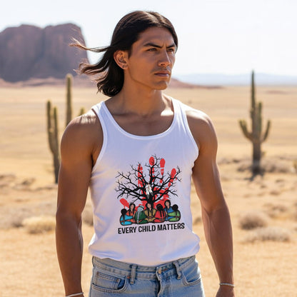 Every Child Matters Indigenous Roots Red Hand Design For Orange Shirt Day Unisex Tank Top