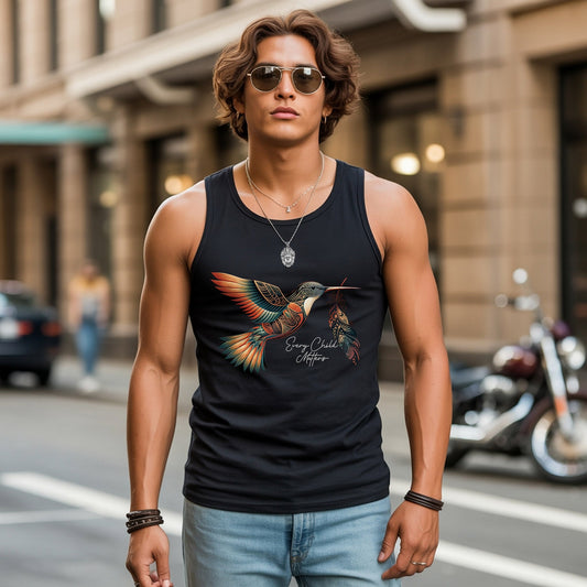 Every Child Matters Hummingbird Feather Native American Unisex Tank Top