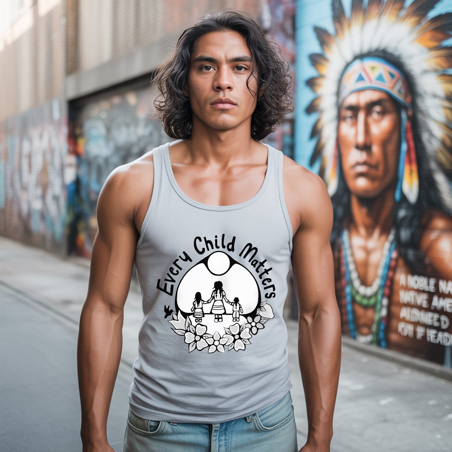 Every Child Matters Native Children For Orange Shirt Day Unisex Tank Top