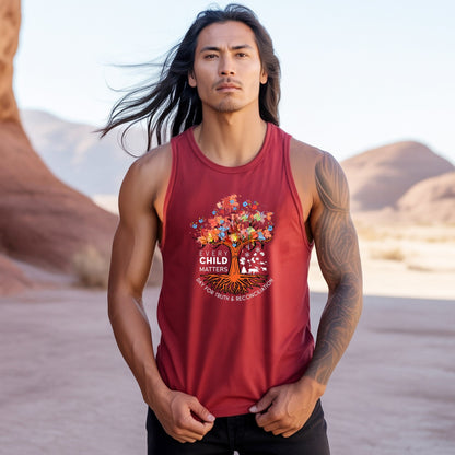 Every Child Matters Tree Of Life, Handprints Of Hope, And Healing Unisex Tank Top